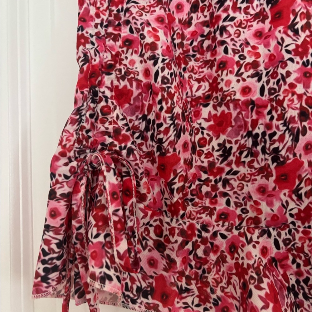 Floral Pink/Red Skirt - Picture 3 of 10